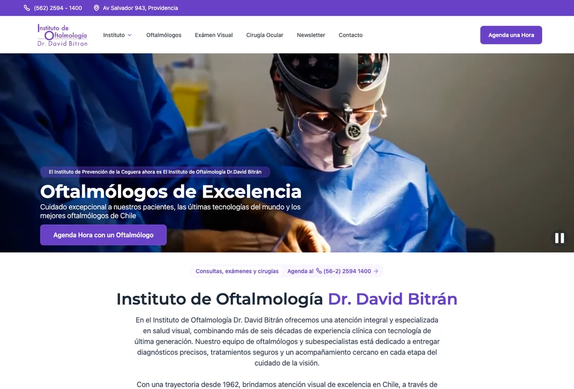 Sitio web de Instituto de Oftalmología