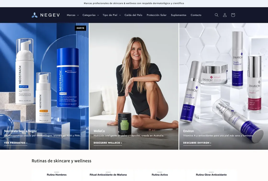 Sitio web de Negev