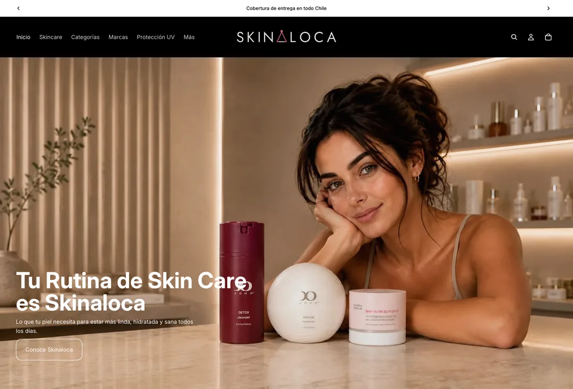 Sitio web de Skinaloca